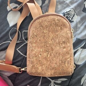 Madison West Cork Crossbody Bag with Gold Details